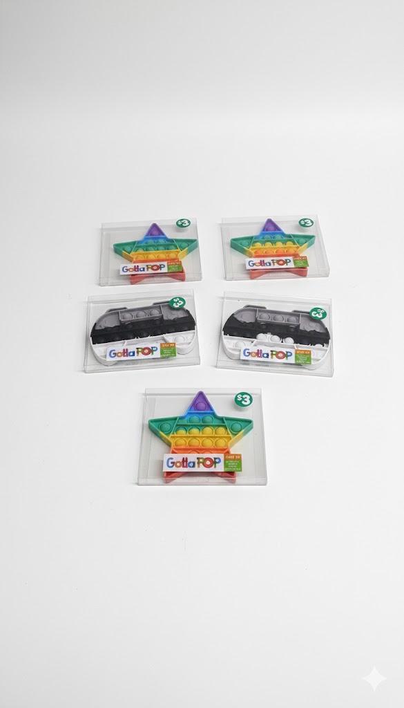 Push & Pop Bubble Fidget Sensory Toy 5 Pack