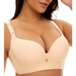 SEA BBOT Women Seamless Push Up Bra Padded Soft Underwire T-Shirt Bras 32A-46DD