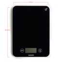 Noom Digital Kitchen Scale: Accurate Precision, LCD Display for Clarity, Stylish Black, Blue, or Off-White. Battery Included for Seamless Operation. (Black)
