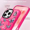 4 x GVIEWIN Magnetic for iPhone 16 Pro Max Case Compatible with Magsafe, [Screen & Camera Lens Protector] Fashion Pattern Translucent Shockproof Phone Cover for 16 Pro Max 6.9" (Starry Butterfly/Rosy)