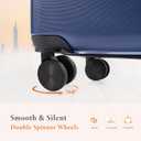 Sweetcrispy 29IN Carry on Luggage, Expandable Hard Shell ABS Suitcase with 360 Swivel Wheels, TSA Lock, Lightweight, Navy Blue
