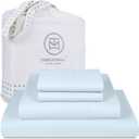 Threadmill Luxury 800 Thread Count King 100% Cotton Sheets - Light Blue Sateen Weave Bed-Sheets, Better Than Egyptian Cotton, 4 Pc Solid Soft Bedding Set, Fits 16" Deep Pocket