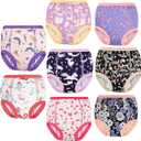 MooMoo Baby 8 Packs Potty Training Pants Cotton Absorbent Training Underwear for Toddler Boy and Girls 4T (S)