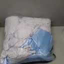 Lounsweer 50 Pcs Folding Chair Cover Set with 25 Stretch Spandex Slipcovers 25 Satin Chair Sashes Bows Ribbon Washable Banquet Protector for Wedding Event Party(White, Sky Blue)