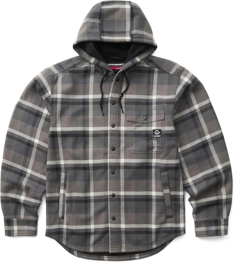 Wolverine Men's Bucksaw II Hooded Shirtjack Ext (Gray, L)