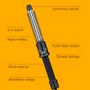 Conair Instant Heat Curling Iron Brush, 3/4-Inch Barrel Curling Brush for Short Hair, 30-Second Heat-Up with 25 Heat Settings for All Hair Types, Black