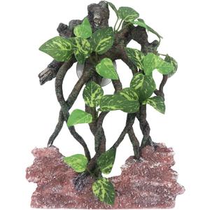 AQUA KT Reptile Climb Tree Branch Rock Background Decoration with Suction Cup for Terrarium Amphibian Lizard Snake