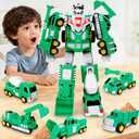 Laradola Toys for 3 4 5 6 Year Old Boys - Transform Robot Kids Toys Cars | STEM Building Toddler Toys for Ages 3+ | 5 in 1 Construction Christmas Birthday Gifts for Boys Girls