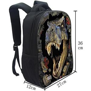JeremySport Dinosaur School Bag Rucksack Backpack (Dinosaur 5 14 Inch)