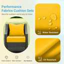IPYNBAP Outdoor Cushions for Patio Furniture,Outdoor Seat Cushion Set 24 x 24 x 5.75 Inch,Waterproof & Fade Resistant Outdoor Chair Cushions,Deep Patio Chair Cushion with Removable Cover,Yellow