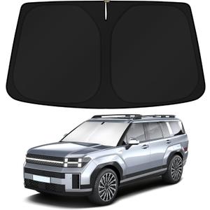 KUST Windshield Sun Shade for 2024 2025 2026 Hyundai Santa Fe Custom Fit Sunshade Accessories Window Sun Visor Protector Foldable Blocks Sun UV Rays