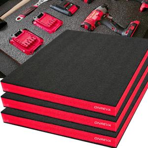 Tool Box Foam, 3Pack 22x18x2 inch, Foam Inserts for Cases, Polyethylene Storage Sheets for Toolbox Hard Case, Tool Shadow Insert, Kaizen Organizer Sheet