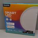 TALOYA Smart Ceiling Light Flush Mount LED WiFi,Compatible with Alexa Google Home,Dimmable Low Profile Ambient Light Fixture for Bedroom Living Room Hallway Kitchen Nursery,12 Inch,RGB (White)