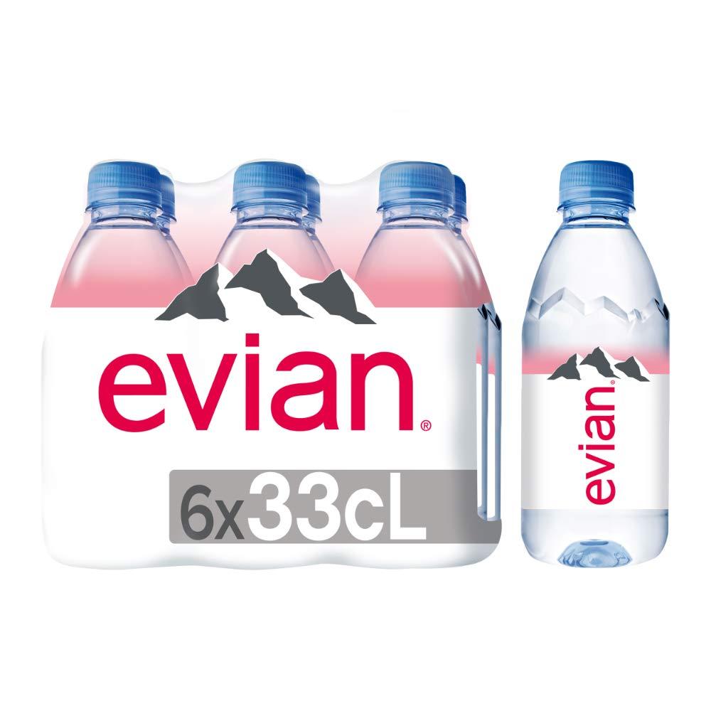 evian Natural Spring Water, Bottled Natural Spring Water, Water Bottles, Naturally Filtered Spring Water in Mini-Sized Bottles, Great for Home or Work, 11.16 Fl Oz (Pack of 24) (EXP 11/26/27)