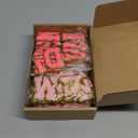 Hanaive 136 Pcs Chenille Letter Patches Self Adhesive Stickers for DIY Cute Smile Face Heart Rainbow Patches for Clothing Backpacks Bags Jackets Hat Decoration(Cute Style,Pink Color)