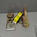 GRIPON (Pack of 2) 2" x8' Lasso Strap with 2" Ratchet and J Finger Hook Tie Down