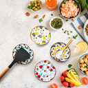 Cedilis Set of 8 Ceramic Spoon Rest for Stove Top, 4.7inch Stove Spoon Holder, Heat Resistant Cooking Utensil Rest for Kitchen, Spatula, Ladles, Tong, Coffee Spoons