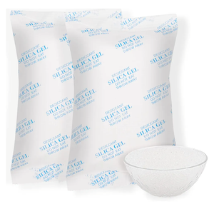 Pack Of 2 SmKitGod 100Gram(10Packs) Food Grade Moisture Absorbers Silica Gel Packs Desiccant for Storage, Dessicant Silica Gel Packets for Moisture Storage Control