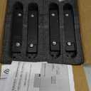 4-Pack 7 inch Black Hidden Door Hinges, Heavy Duty Zinc Alloy Concealed Hinges, Invisible 180 Degree Swing Hinge, 3 Way Adjustable Butt Hinge