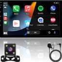 9inch 2+32GB IPS Full Touch Screen Android Car Radio Audio Video Stereo Player for Double Din Raido Model with CarPlay Android Auto WiFi BT MirrorLink Split Screen PIP GPS Navigation