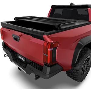 OEDRO Soft Tri-fold Truck Bed Tonneau Cover Compatible with Toyota Tacoma 2024 2025 2026 with 5ft Bed, with Track Rail System(Excl. Trail)
