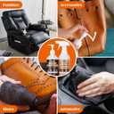 LISRUX Leather Cleaner and Conditioner Kit-2×18oz, Leather Cleaner for Car Seats, Furniture, Couches, Shoes & Boots, pH-Balanced, Restores & Protects All Leather For Natural, Synthetic, Faux, Pleather
