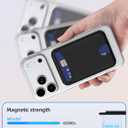 Miroddi for Magsafe Wallet, Magnetic Card Holder for iPhone 17/16/15/14/13/12 Series, Leather Magnet Phone Wallet Fit 4 Cards 3 Cash, Ultra-Thin, RFID Blocking, Black