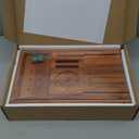 Teak Bathtub Tray | Adjustable Width Tray with Wine Holder, Tablet/Phone & Book Stand, Splash-Proof for Bath Time- Natural