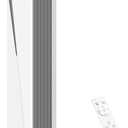 EasyKey Space Heater for Large Rooms, 24-Inch Electric Indoor Heater, 1500W Ceramic PTC Heater, Air Purifying Filter Tower Heater, 80 Wide Angle Swing Timer, Overheating and Fall Protection, White