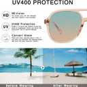 YDAOWKN Retro Square Aviator Sunglasses for Womens Mens Vintage 70s Double Bridge Sun Glasses (Black)