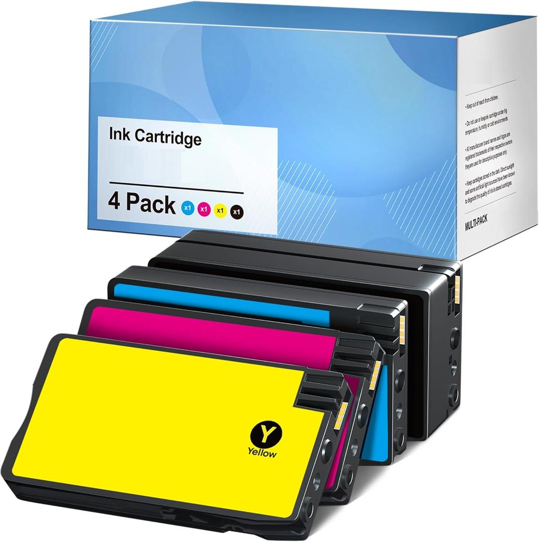 Acaves 962XL Ink Cartridges Combo Pack HP962XL/962 Ink Cartridges Combo Pack for HP Ink 962XL Combo Pack HP962XL Use with HP Officejet Pro 9010 9015 9018 9020 9025 Printers, 4 Pack