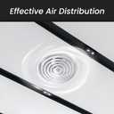 Repa Market 12 Inch (Neck) Round Aluminum Ceiling Diffuser/White Powder Coated HVAC Vent Cover/Multi-Directional Air Distribution/Supply & Exhaust Airflow for Industrial & Home Ventilation