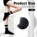 Pilates yoga non-slip socks fit hospitals, yoga studios, outdoor. Gifts for ballet dancers, seniors, dears. (Black)