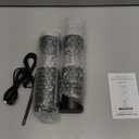 2Pack Electric Salt and Pepper Grinder Set USB Rechargeable with Warm LED Light, Adjustable Coarseness Lidaop Large Capacity Automatic Salt Pepper Mill Shakers for Kitchen, Restaurant, Outdoor, Black