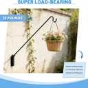 ERYTLLY Extended Reach Deck Hook Wall Pole Wall Mounted, Extensible and Adjustable 28 inch to 43 inch Bracket for Hanging Bird Feeder,Plants,Wind Chimes,Lanterns