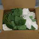 15Pcs Artificial White Roses, Artificial Silk Fake White Rose Flower with Single Long Stems, Realistic Forever Bouquet Flowers for DIY Arrangements Home Decor Office Garden Party Wedding Gifts