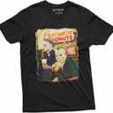 Halloween Movie Inspired T-Shirt Michael Myers Drinking Coffee Funny Humorous Tee for Him (Black)
