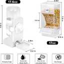 No Mess Bird Feeder Water Dispenser Set, Parakeet Cage Accessories, Bird Feeder and Waterers in Cage for Cockatiels, Finches, Lovebirds, Budgies, Canaries