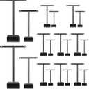 Acrylic Earrings Display Holder T-bar Earrings Stand Holder Tree Stand Countertop Hanging Jewelry Organizer for Necklaces Bracelet (Black)