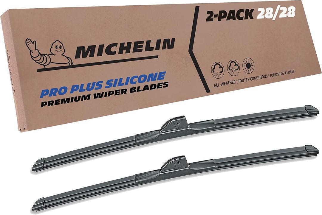 Michelin 40-28281SPBA Pro Plus Silicone Twin Pack Wiper Blade Fits Select 2015-2021 Ford Edge; 2013-2019 Ford Escape; 2014-2016 Cadillac ELR (2 Pack)