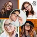 Yogo Vision Bifocal Reading Glasses for Women Men Rectangle Multifocal Readers Fashion Nerd Eyeglasses