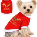 Dog Christmas Outfit,Christmas Dog Clothes Sweater Pajamas,Fleece Dogs Fall Winter Sweater Male Female,Medium