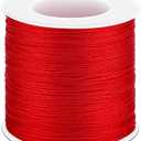 Anezus Red Nylon String for Bracelets, 0.8mm Nylon Thread Chinese Knotting Cord Wind Chime Outdoor Twine String for Beading, Necklaces, DIY Craft, Jewelry Making