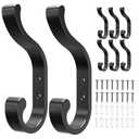bussdis Coat Hanger Wall Mount 8-Pack - Wall Hooks for Hanging Heavy Duty