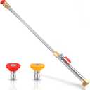 All Metal High Pressure Power Washer Wand for Garden Hose with Jet Nozzle and Fan Nozzle, Hydro Jet Power Sprayer for Car Washing or Garden Cleaning (001)