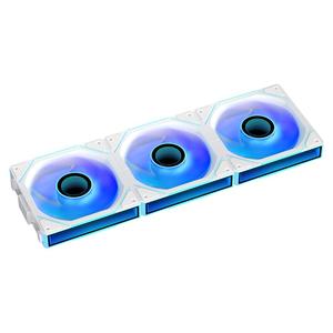 Interstellar V1 120mm PC Reverse Blade Case Fan, Infinity Mirror Module Daisy-Chain 5V ARGB PWM PC Fan Triple Pack Suitable for Computer Case & CPU Cooling(White-3 Pack)