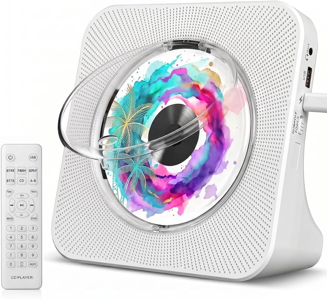 Gueray Portable CD Player with Bluetooth for Home, Hi-Fi Speaker,FM Radio