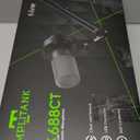 FIFINE K688 Podcast Microphone Kit, USB/XLR Dynamic Microphone with Boom Arm for PC/XLR Mixer, Gaming Mic with Mute Button, Headphone Jack for Vocal, Voice-Over, Streaming, Music Recording -K688CT