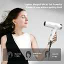 LURA Auto Dual Voltage Hair Dryer for International Travel,Travel HairDryers with Difffuser,Small Portable Blow Dryer for Women(White) Lightweight,Compact Mini Blowdryers with Folding Hand for Kids