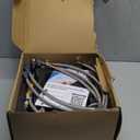 Bathroom Sink Faucet, Faucet for Bathroom Sink, Widespread Chrome Bathroom Faucet 3 Hole with Stainless Steel Pop Up Drain and cUPC Lead-Free Hose - (Chrome 2 Packs)